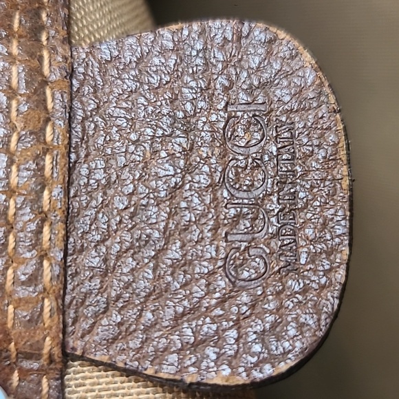 GUCCI VINTAGE RARE 1970’S GG SUPREME COATED CANVAS WEB SHERRY ICONIC TOTE BAG - Picture 16 of 17